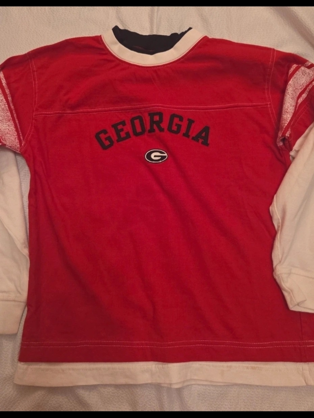J. America Red Georgia Layered-Look Long Sleeve Tee